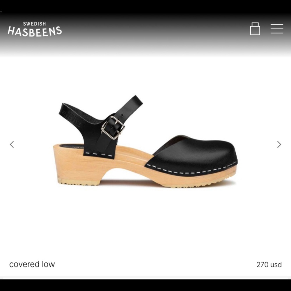 Swedish Hasbeens Low Covered Clog